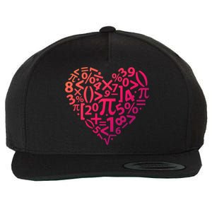 Math Heart I Love Math Math Lovers Gift Math Teacher Gift Wool Snapback Cap