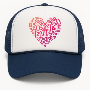 Math Heart I Love Math Math Lovers Gift Math Teacher Gift Trucker Hat