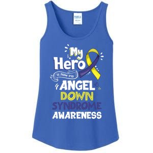 My Hero Is Now My Angel Down Syndrome Awareness Gift Funny Gift Ladies Essential Tank