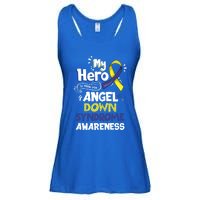 My Hero Is Now My Angel Down Syndrome Awareness Gift Funny Gift Ladies Essential Flowy Tank