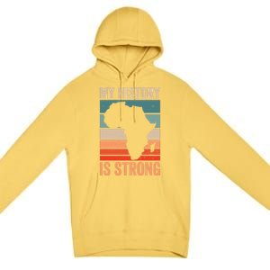 My History Is Strong Clothes Gift African American Gift Premium Pullover Hoodie