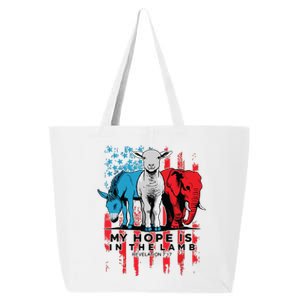 My Hope Is In The Lamb Christian Jesus God Donkey Elephan 25L Jumbo Tote