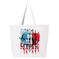 My Hope Is In The Lamb Christian Jesus God Donkey Elephan 25L Jumbo Tote