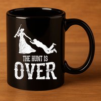 Man Hunt Is Over Wedding Bachelor Party Bride 11oz C Handle Ceramic Mug