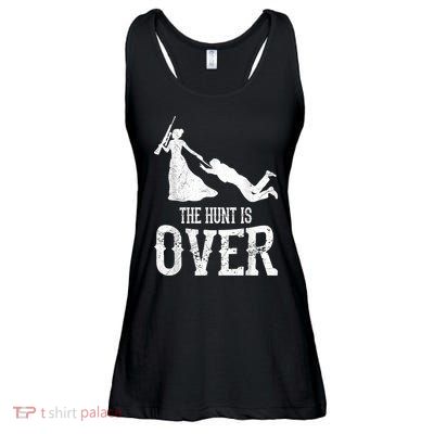 Man Hunt Is Over Wedding Bachelor Party Bride Ladies Essential Flowy Tank
