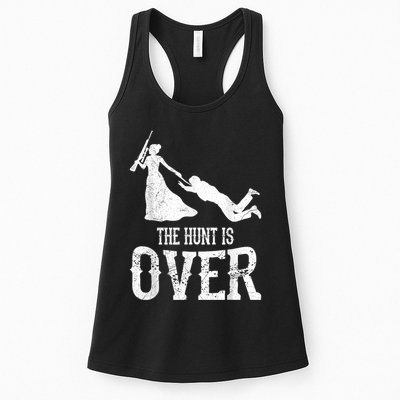 Man Hunt Is Over Wedding Bachelor Party Bride Womens Tank Top
