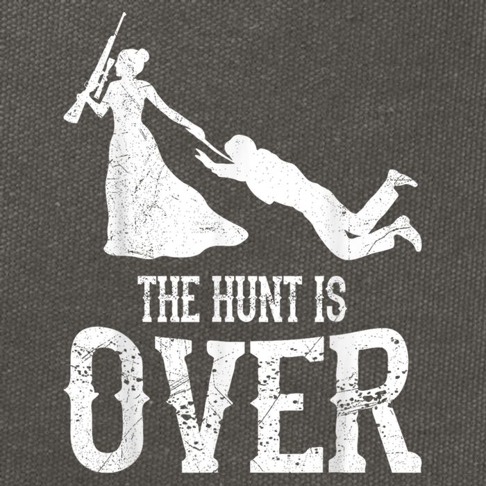 Man Hunt Is Over Wedding Bachelor Party Bride Cotton Canvas Backpack