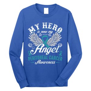 My Hero Is Now My Angel Peritoneal Cancer Awareness Cute Gift Long Sleeve Shirt