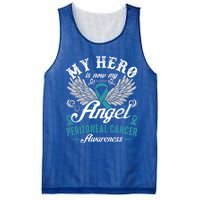 My Hero Is Now My Angel Peritoneal Cancer Awareness Cute Gift Mesh Reversible Basketball Jersey Tank