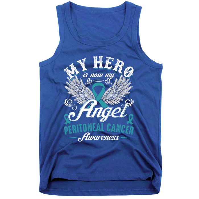 My Hero Is Now My Angel Peritoneal Cancer Awareness Cute Gift Tank Top