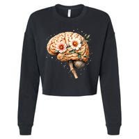 Mental Health Is A Priority Cropped Pullover Crew