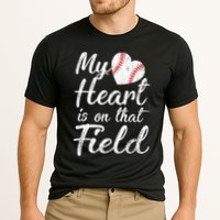 My Heart Is On That Field Baseball Softball Mom Gifts Cooling Performance Crew T-Shirt