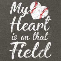 My Heart Is On That Field Baseball Softball Mom Gifts Cotton Canvas Backpack