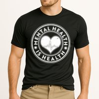 Mental Health Is Health Heartbeat Emblem Cooling Performance Crew T-Shirt