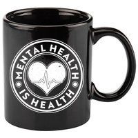 Mental Health Is Health Heartbeat Emblem 11oz C Handle Ceramic Mug