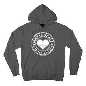 Mental Health Is Health Heartbeat Emblem Hoodie