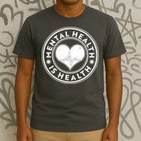 Mental Health Is Health Heartbeat Emblem T-Shirt