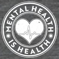 Mental Health Is Health Heartbeat Emblem T-Shirt