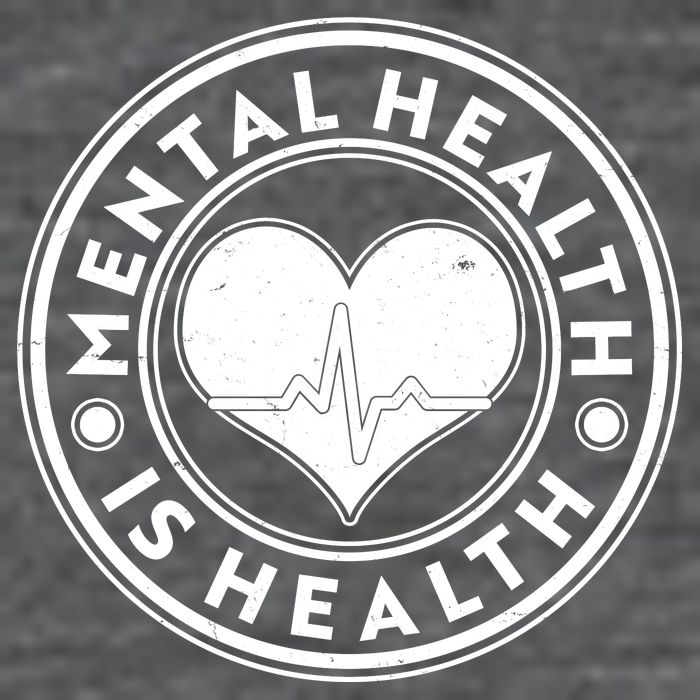Mental Health Is Health Heartbeat Emblem T-Shirt
