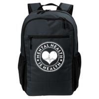 Mental Health Is Health Heartbeat Emblem Daily Commute Backpack