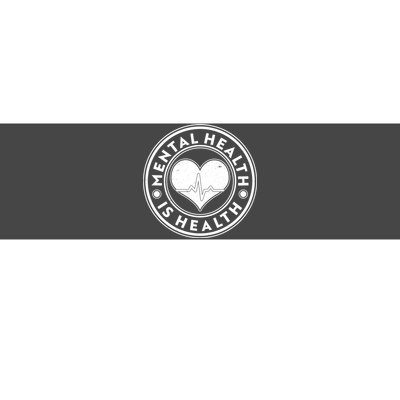 Mental Health Is Health Heartbeat Emblem Bumper Sticker