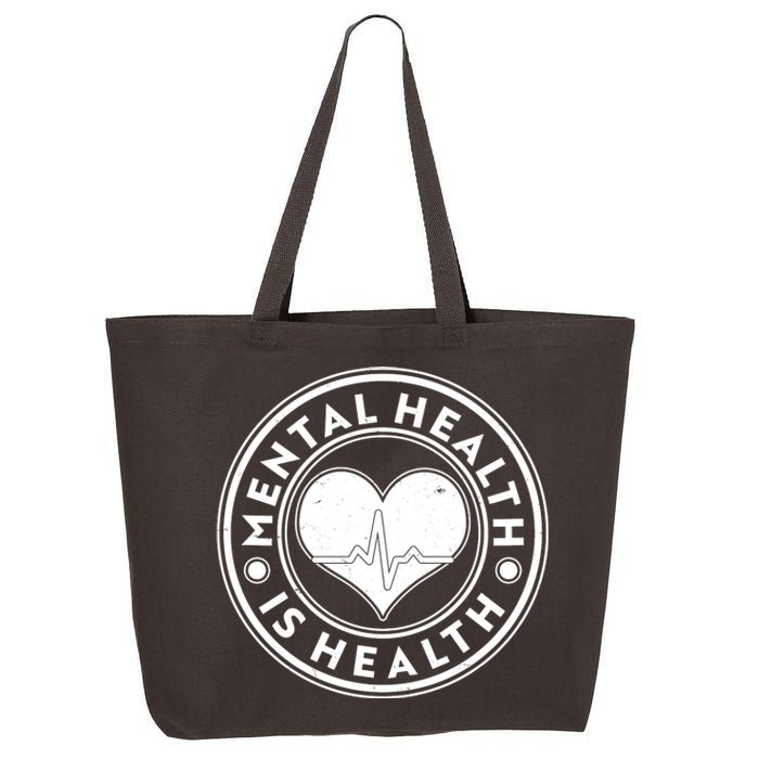 Mental Health Is Health Heartbeat Emblem 25L Jumbo Tote