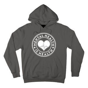 Mental Health Is Health Heartbeat Emblem Tall Hoodie