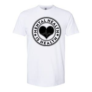 Mental Health Is Health Heartbeat Emblem Softstyle CVC T-Shirt