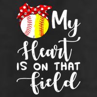 My Heart Is On That Field Baseball TShirt Softball Mom TShirt Cool Comfort Performance Bucket Hat