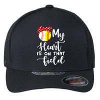 My Heart Is On That Field Baseball TShirt Softball Mom TShirt Flexfit Unipanel Trucker Cap