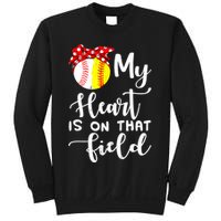 My Heart Is On That Field Baseball TShirt Softball Mom TShirt Sweatshirt