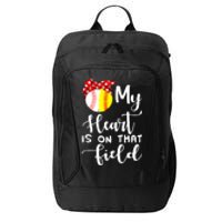 My Heart Is On That Field Baseball TShirt Softball Mom TShirt City Backpack