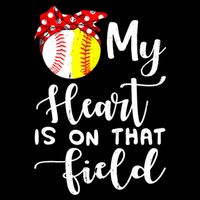 My Heart Is On That Field Baseball TShirt Softball Mom TShirt Mousepad
