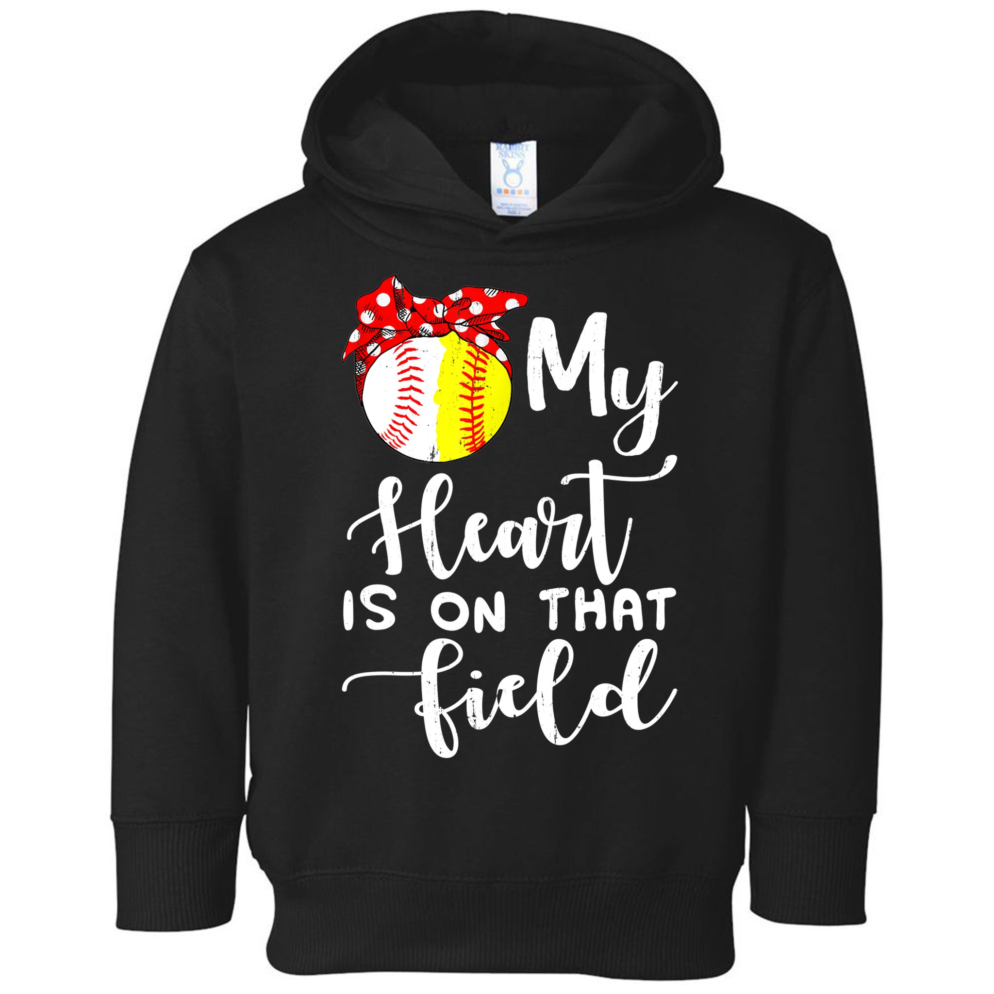 My Heart Is On That Field Baseball TShirt Softball Mom TShirt Toddler Hoodie