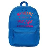 My Heart Is On That Mat Wrestling Mom Gift 16 in Basic Backpack