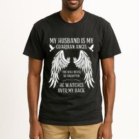 My Husband Is My Guardian Angel In Heaven Memory Memorial Tall T-Shirt