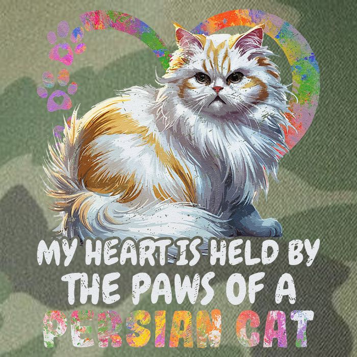 My Heart Is Held By The Paws Of A Persian Cat Cats Legacy Tie Dye Trucker Hat