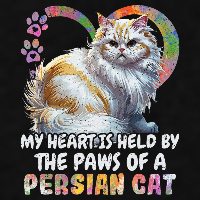 My Heart Is Held By The Paws Of A Persian Cat Cats Ladies PosiCharge Tri-Blend Wicking Tank