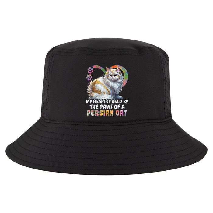 My Heart Is Held By The Paws Of A Persian Cat Cats Cool Comfort Performance Bucket Hat