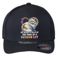My Heart Is Held By The Paws Of A Persian Cat Cats Flexfit Unipanel Trucker Cap