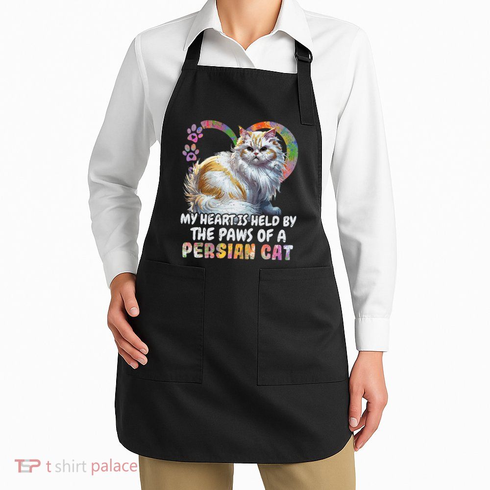 My Heart Is Held By The Paws Of A Persian Cat Cats Apron