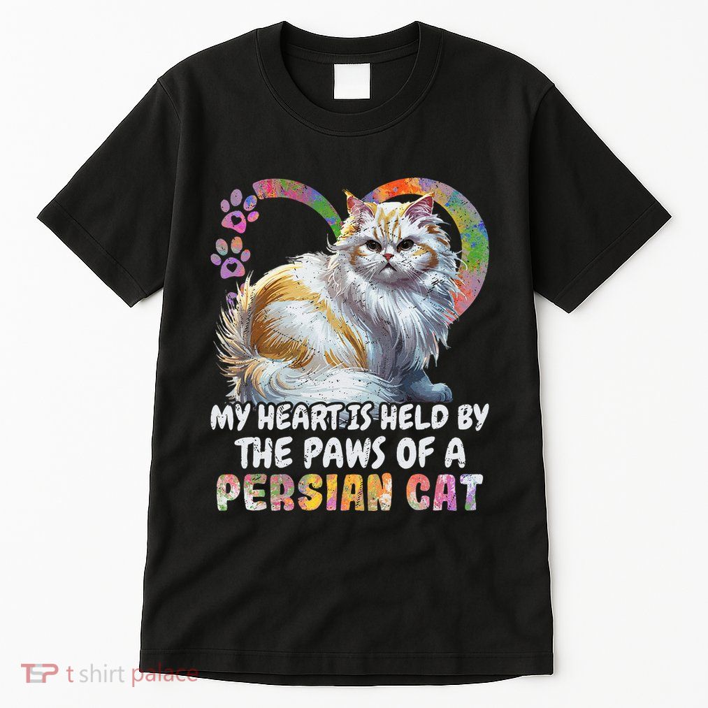 My Heart Is Held By The Paws Of A Persian Cat Cats Tall T-Shirt