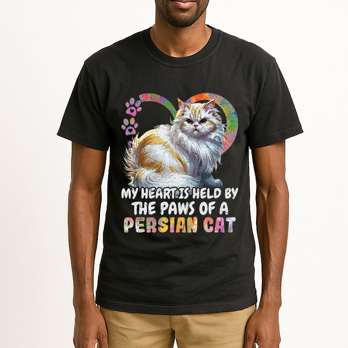 My Heart Is Held By The Paws Of A Persian Cat Cats Tall T-Shirt