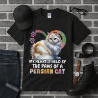My Heart Is Held By The Paws Of A Persian Cat Cats Tall T-Shirt