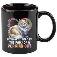 My Heart Is Held By The Paws Of A Persian Cat Cats 11oz C Handle Ceramic Mug