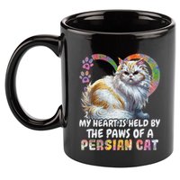 My Heart Is Held By The Paws Of A Persian Cat Cats 11oz C Handle Ceramic Mug