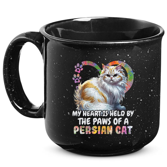 My Heart Is Held By The Paws Of A Persian Cat Cats 15oz Campfire Ceramic Mug
