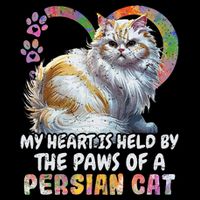 My Heart Is Held By The Paws Of A Persian Cat Cats Drawstring Bag
