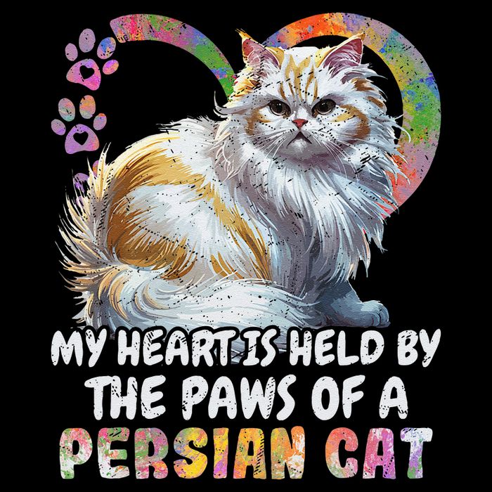 My Heart Is Held By The Paws Of A Persian Cat Cats Drawstring Bag