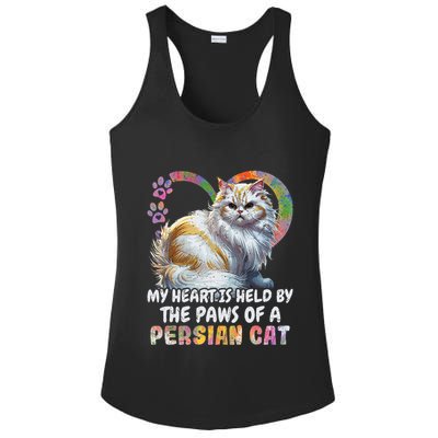 My Heart Is Held By The Paws Of A Persian Cat Cats Ladies PosiCharge Competitor Racerback Tank